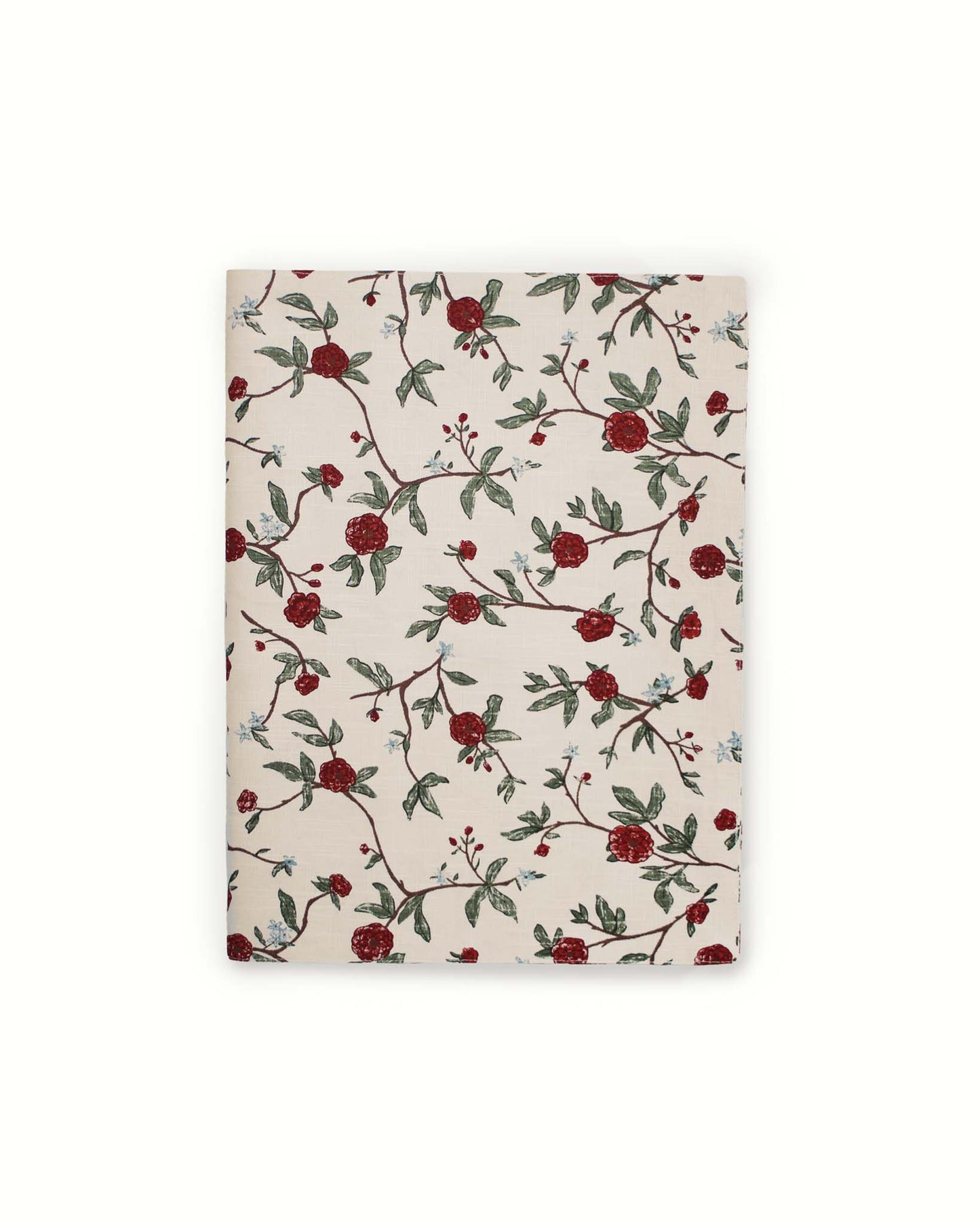 Elegant holiday table runner made from slub cotton in festive setting