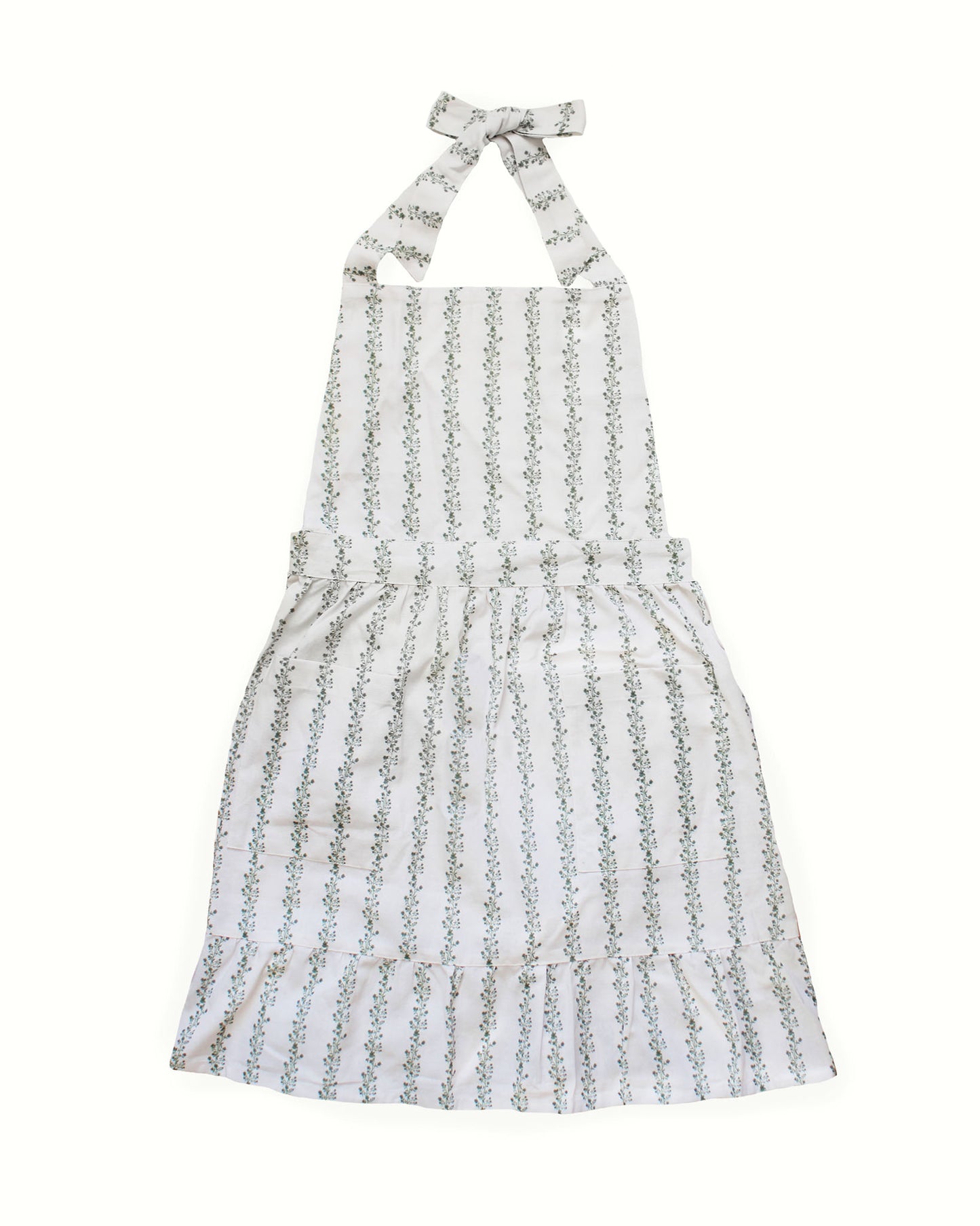 Begonia Stripe Floral Apron