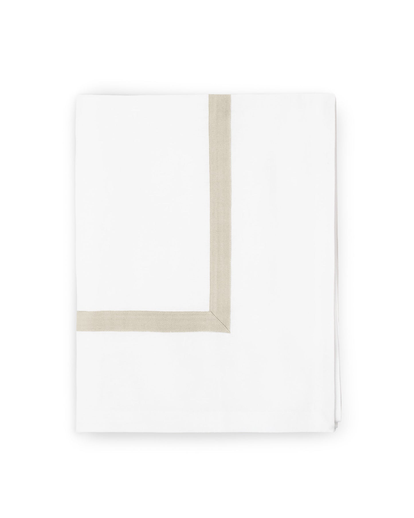Luxury cotton and linen tablecloth with timeless border detail