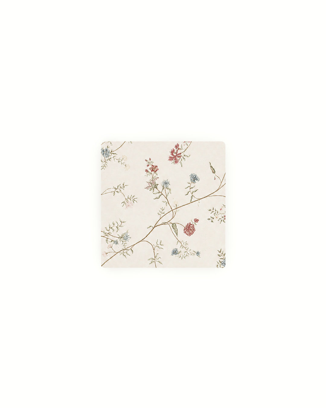 Set of four floral cocktail napkins made from premium cotton with a hand-drawn botanical print, perfect for drinks, appetizers, entertaining, and everyday hosting.