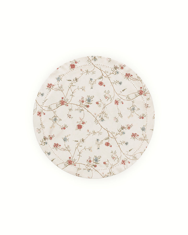 Floral placemats with an original hand-drawn design, ideal for layering beneath dinnerware for weddings, seasonal gatherings, family meals, and elegant tablescapes.