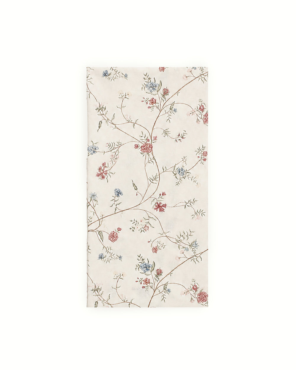 Floral cotton tea towel featuring a hand-drawn botanical print, perfect for drying dishes, lining bread baskets, styling the kitchen, and everyday use.