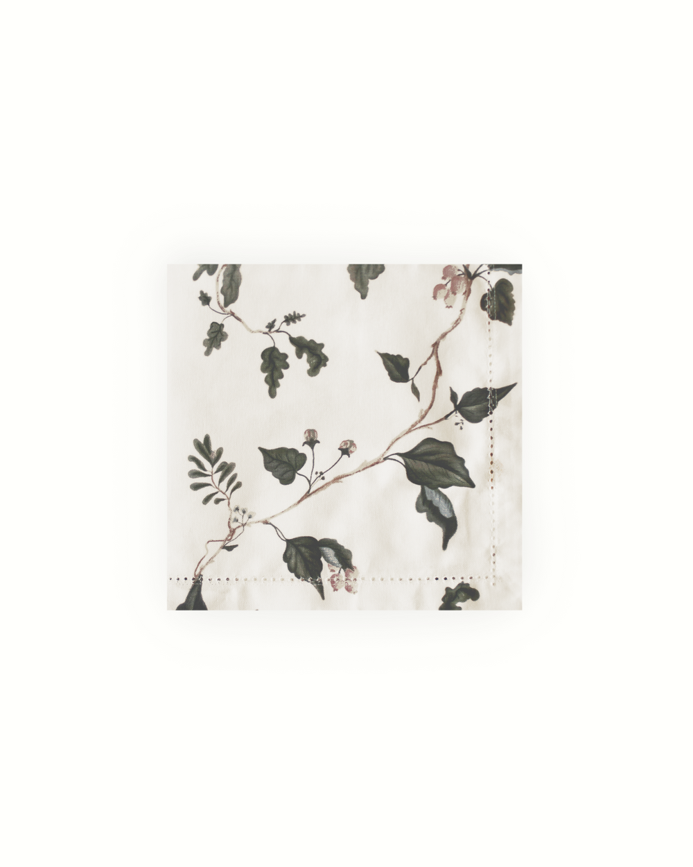 Botanical cotton dinner napkins for hosting dinner parties