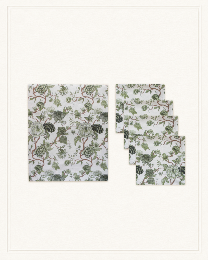 Florence Fern Tablecloth & Napkin Set