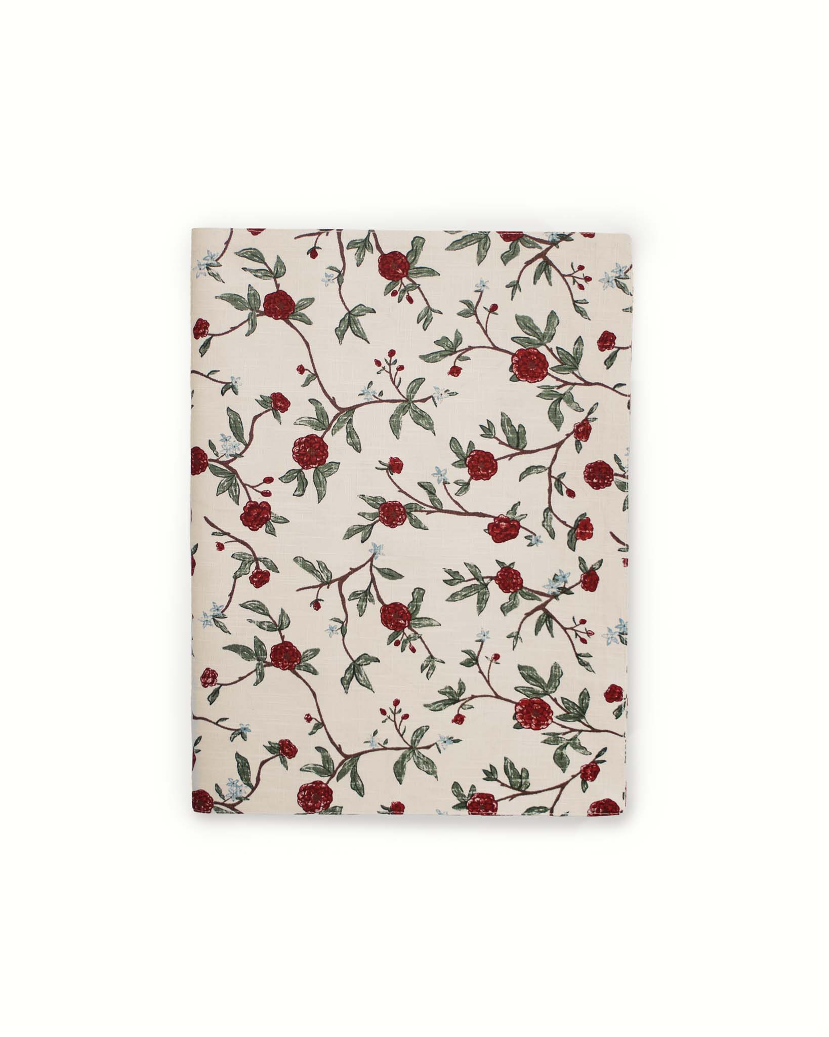 Elegant holiday table runner made from slub cotton in festive setting
