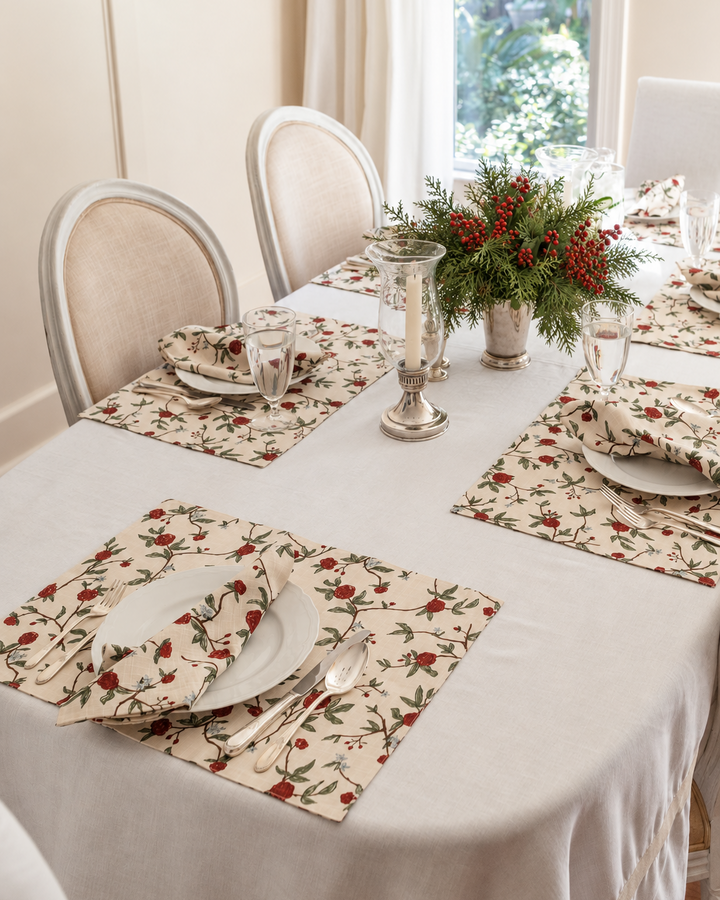 Holiday Christmas cotton placemats