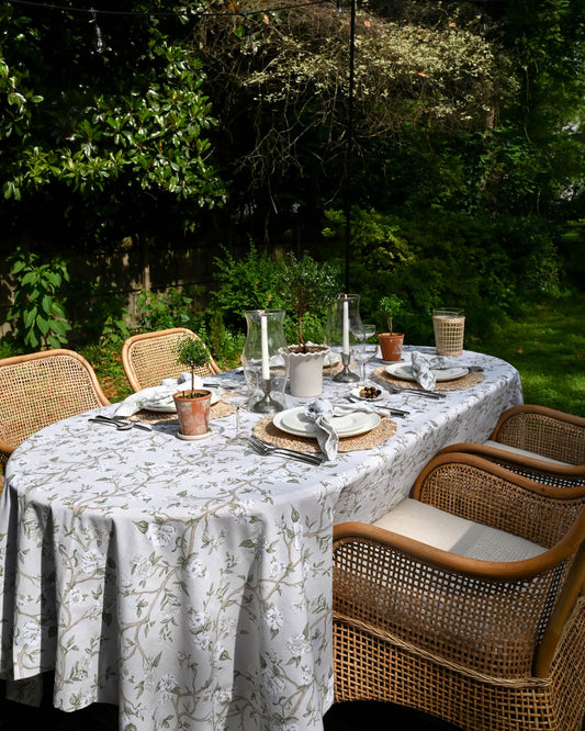 Floral summer outdoor tablecloth