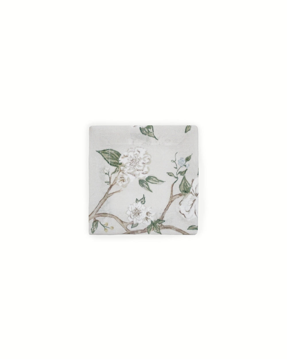 Floral cotton cocktail napkins in camellia print, ideal for hostess gifts, bar carts, and entertaining.