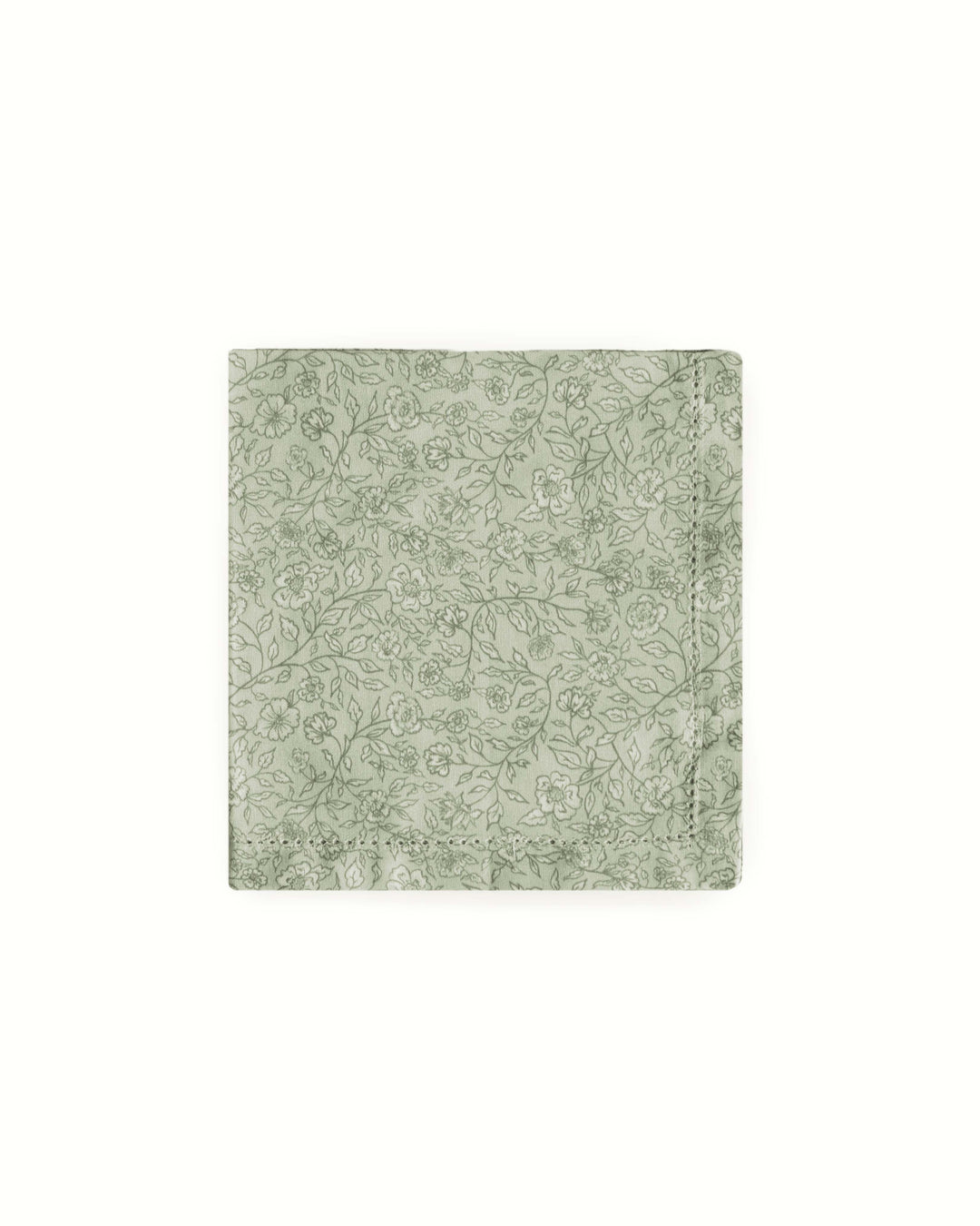 Set of four floral cloth napkins made from premium cotton with a hand-drawn botanical print, perfect for everyday dining, dinner parties, weddings, and holiday tablescapes.