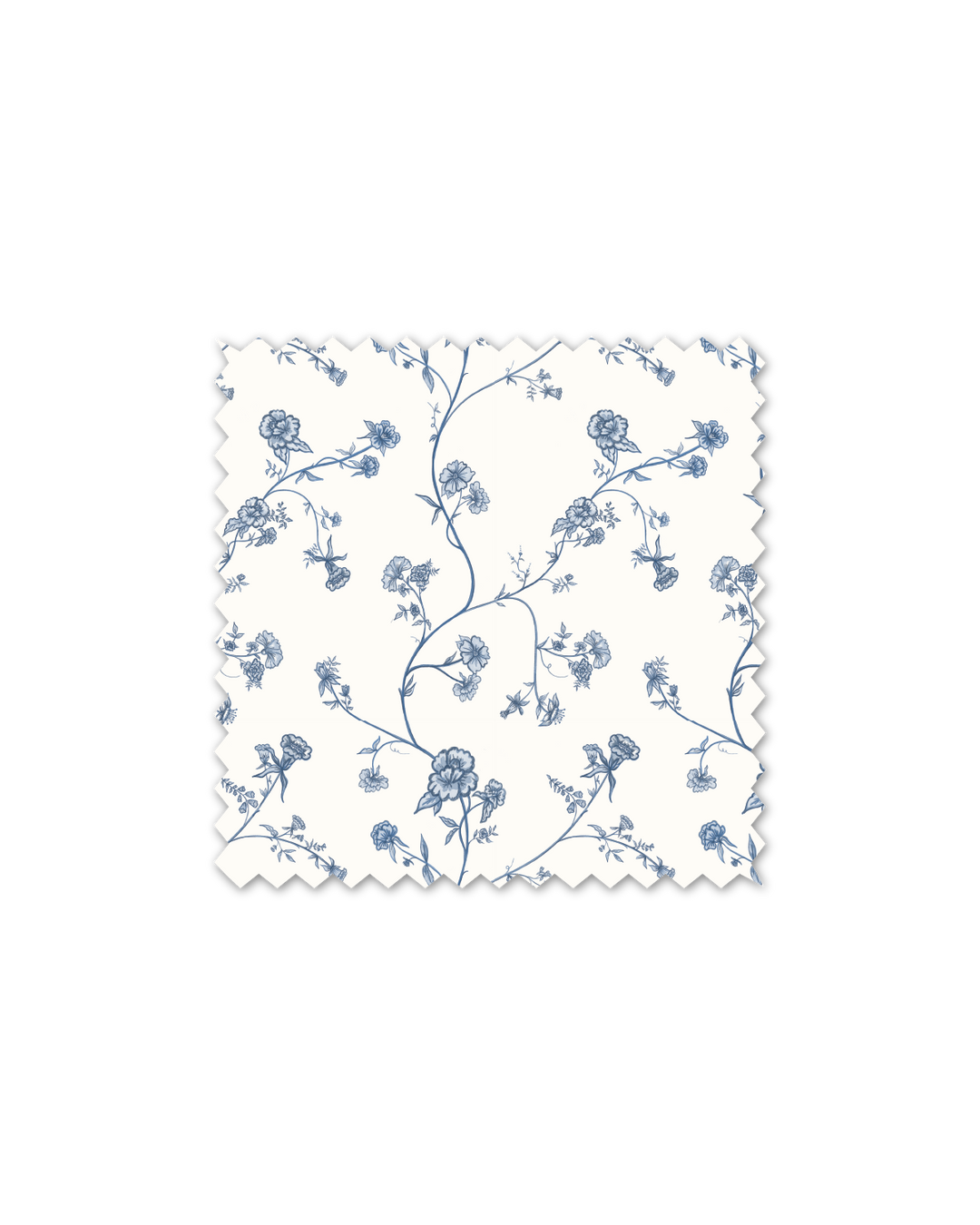 Garden Vine Delft Blue Fabric Swatch