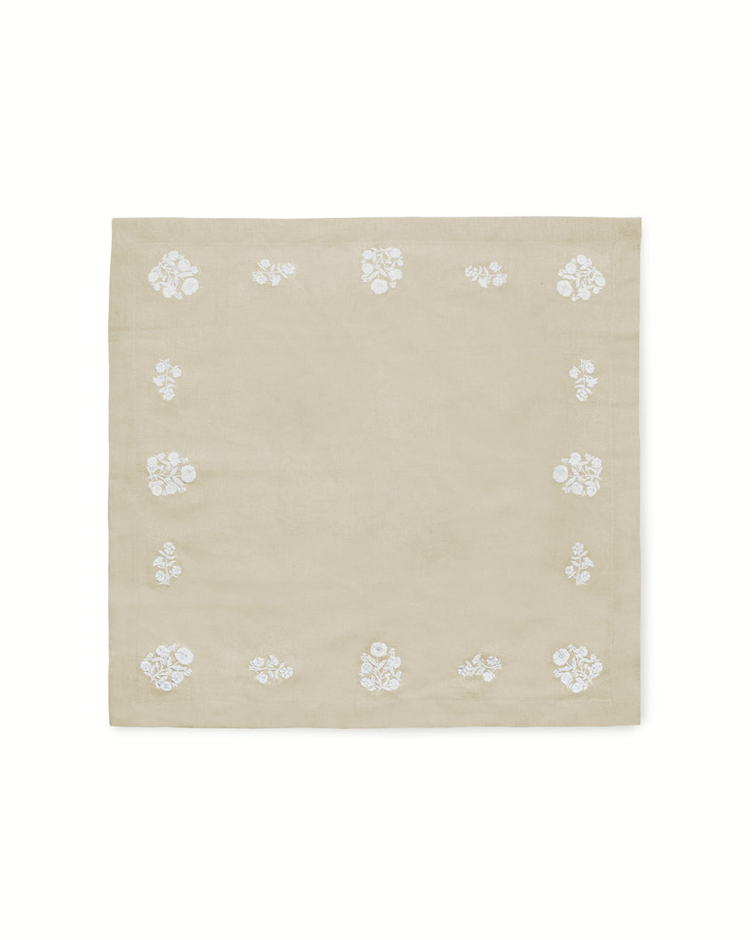 Perfect for an elegant garden tea party, these beige and white flower napkins bring a touch of the English countryside to your table. Sold in a set of 4, the high-quality linen-blend fabric and intricate embroidery make them a standout piece for spring dining. Use them to add a natural feel to a white wood table or layer them over colored linens for a texture-on-texture approach. These 20-inch napkins are a delightful gift for a sister or friend who loves the grand millennial style.