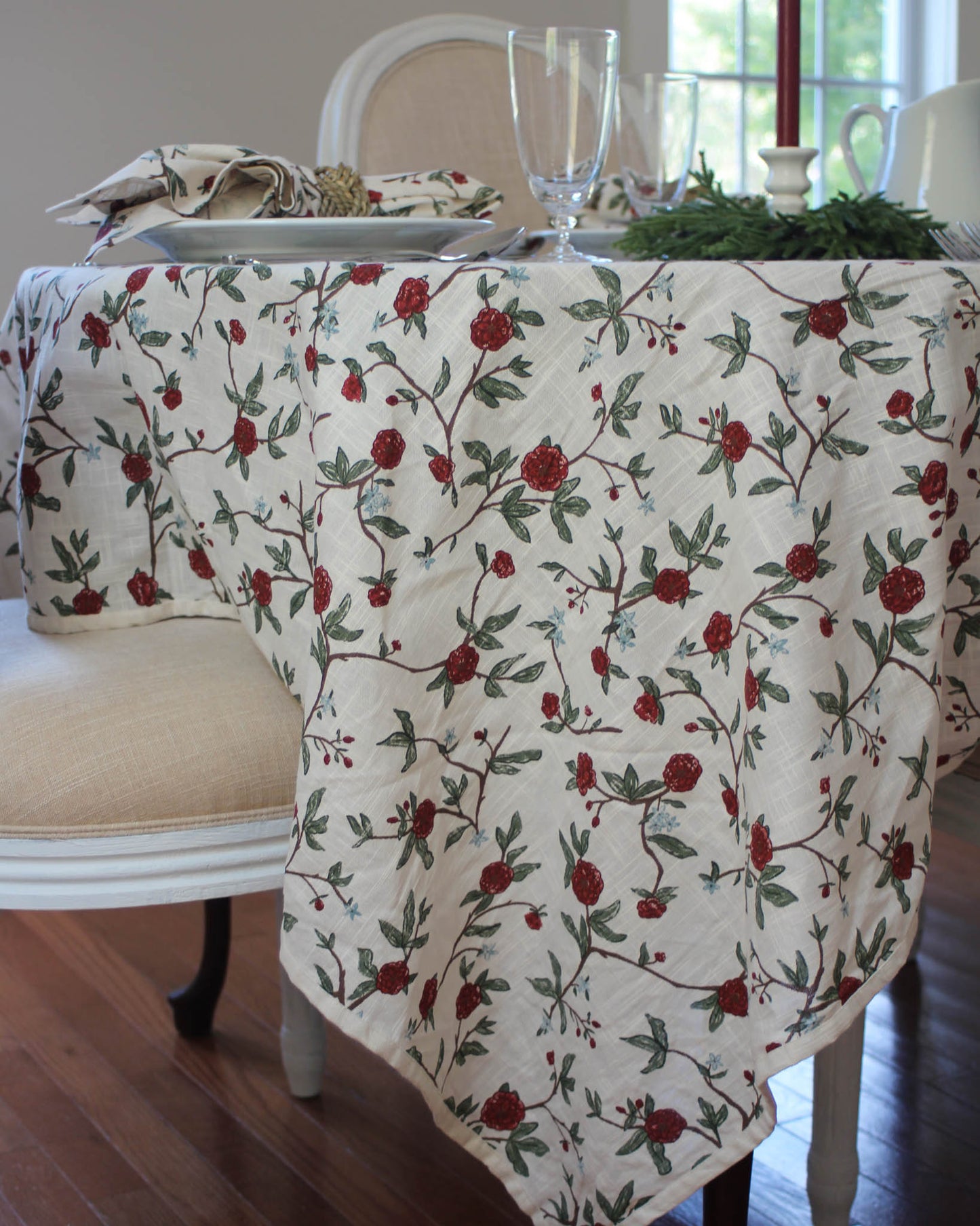 Bloom Floral Cotton Tablecloth