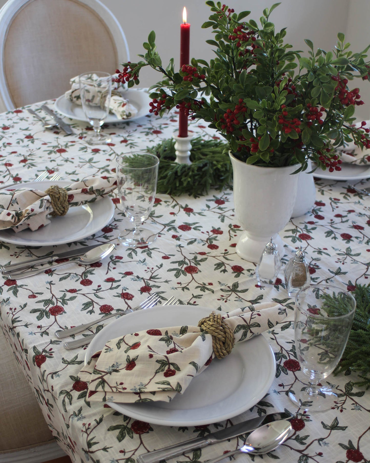 Bloom Floral Cotton Tablecloth