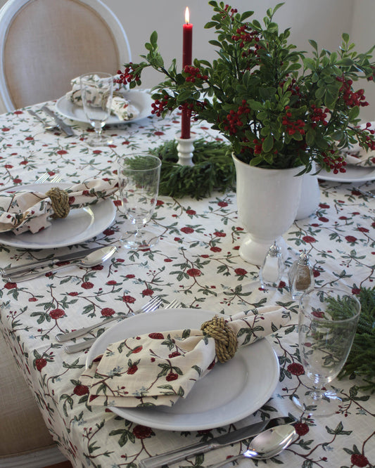 Bloom Floral Cotton Tablecloth