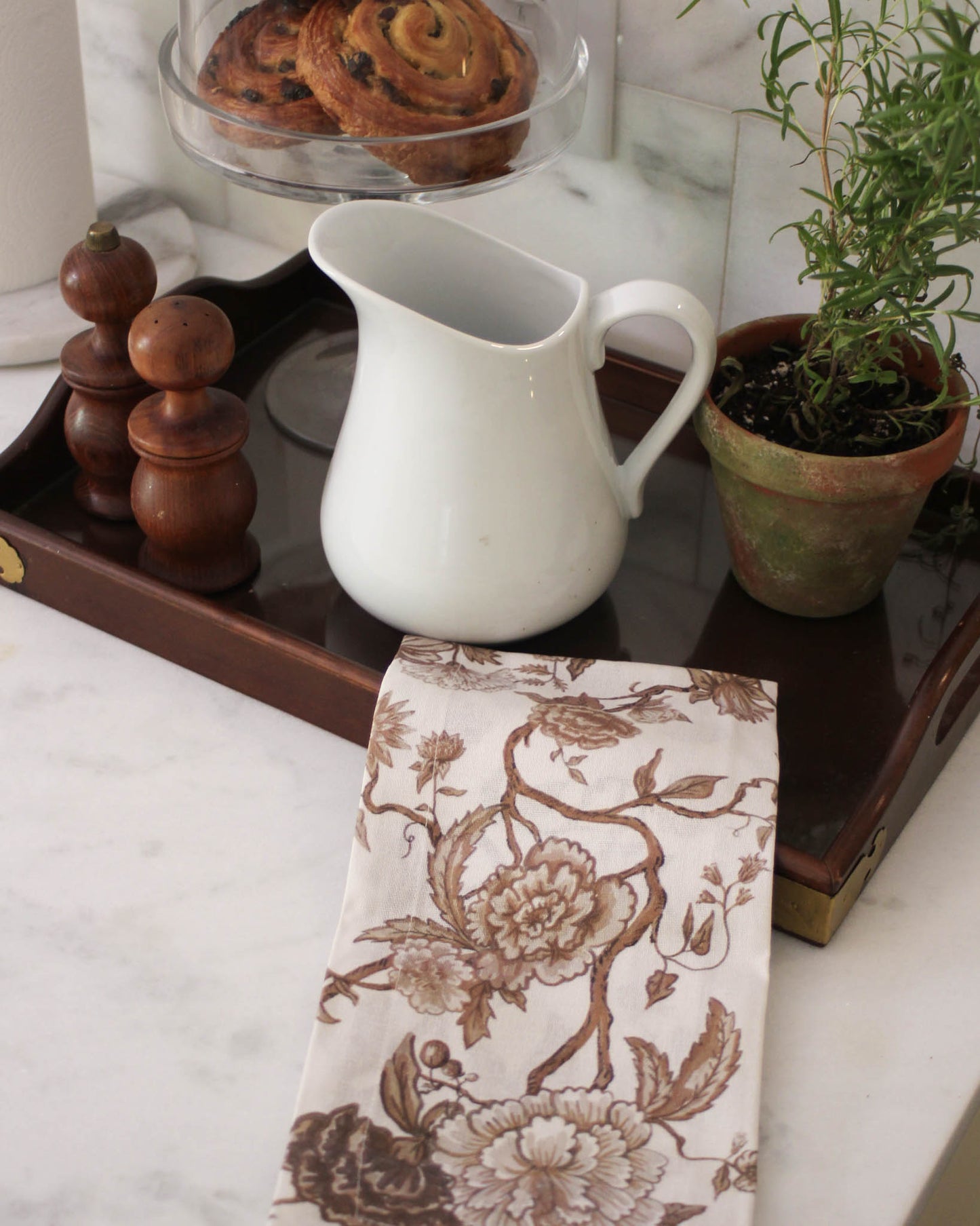 Florence Floral Cotton Tea Towel