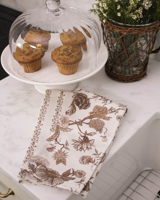 Florence Floral Cotton Tea Towel