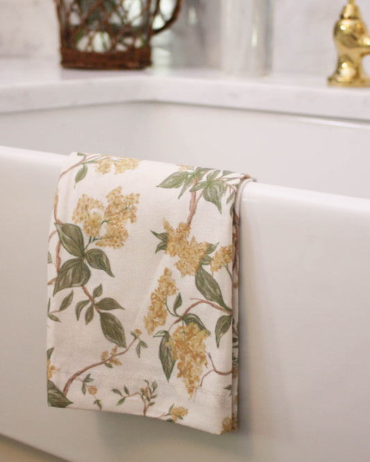 Hyacinth Marigold Cotton Tea Towel