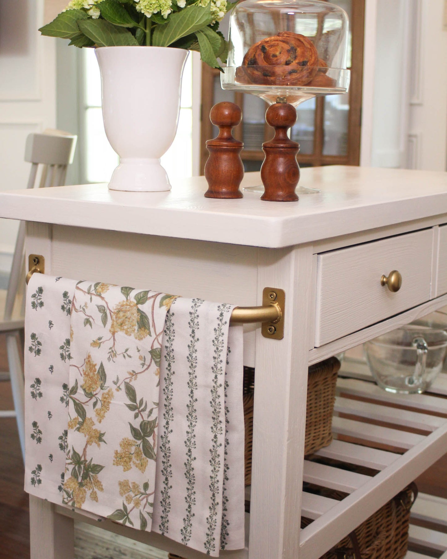Hyacinth Marigold Cotton Tea Towel