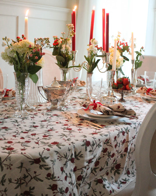 Bloom Floral Cotton Tablecloth