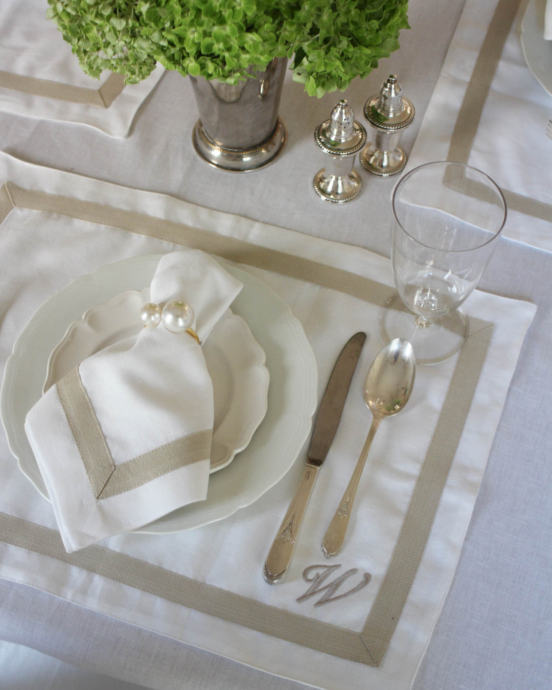 Willa Border Linen Placemats, Set of Four
