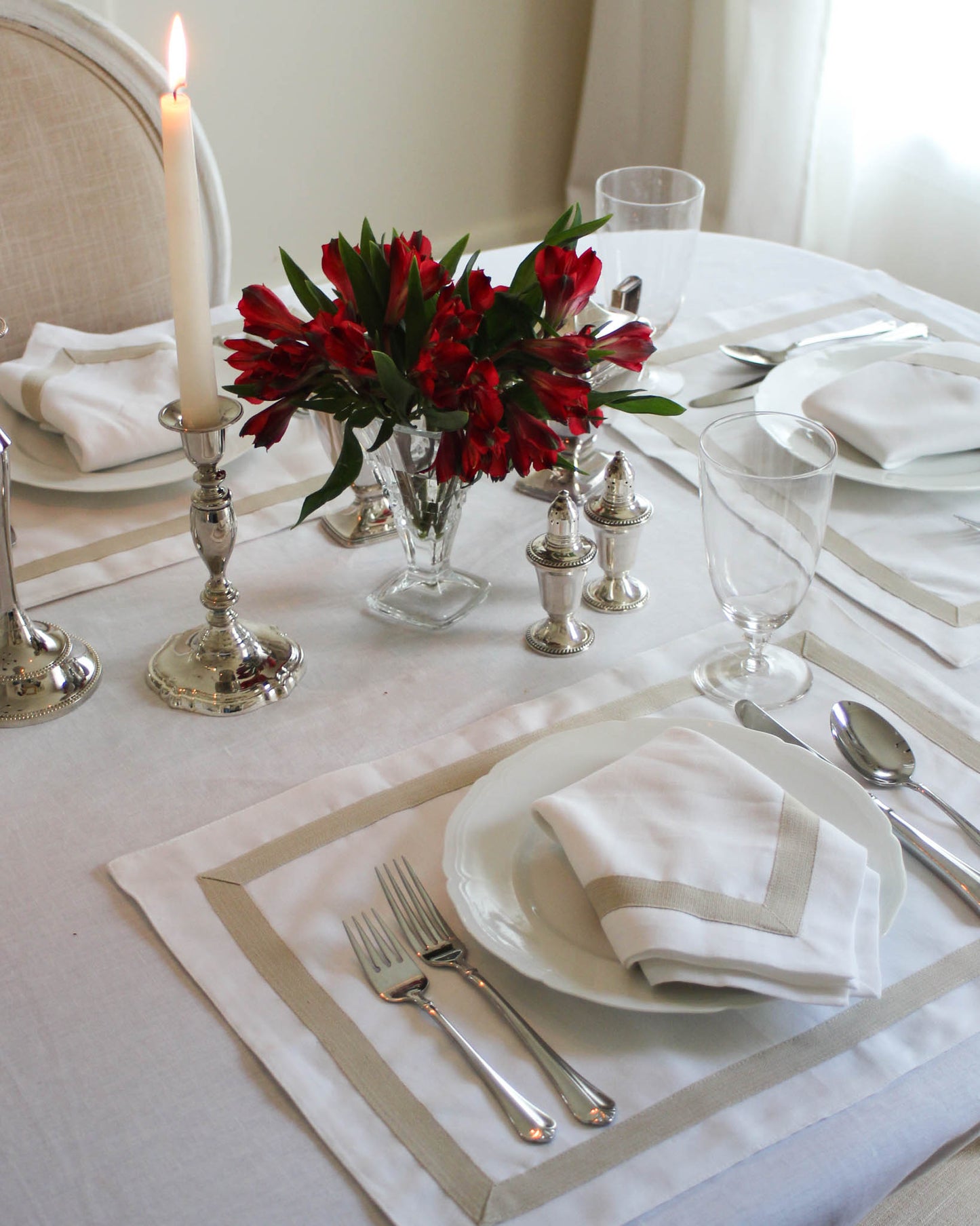 Willa Border Linen Placemats, Set of Four