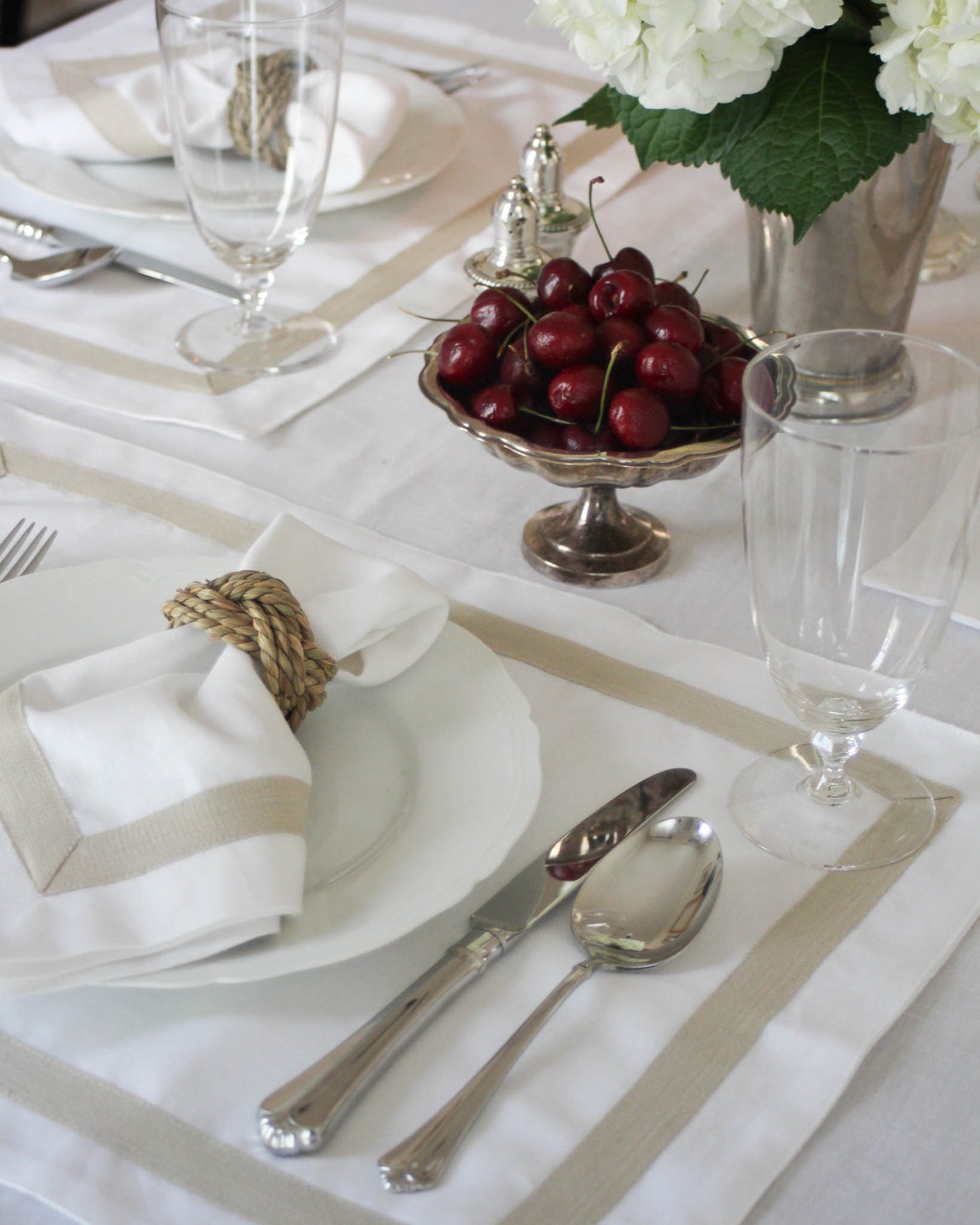 Willa Border Linen Placemats, Set of Four