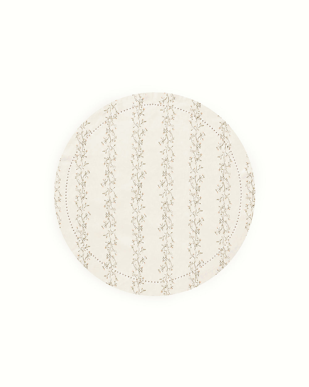 Decorative cotton table placemats featuring a timeless floral pattern, designed to add color, texture, and protection to kitchen and dining tables.