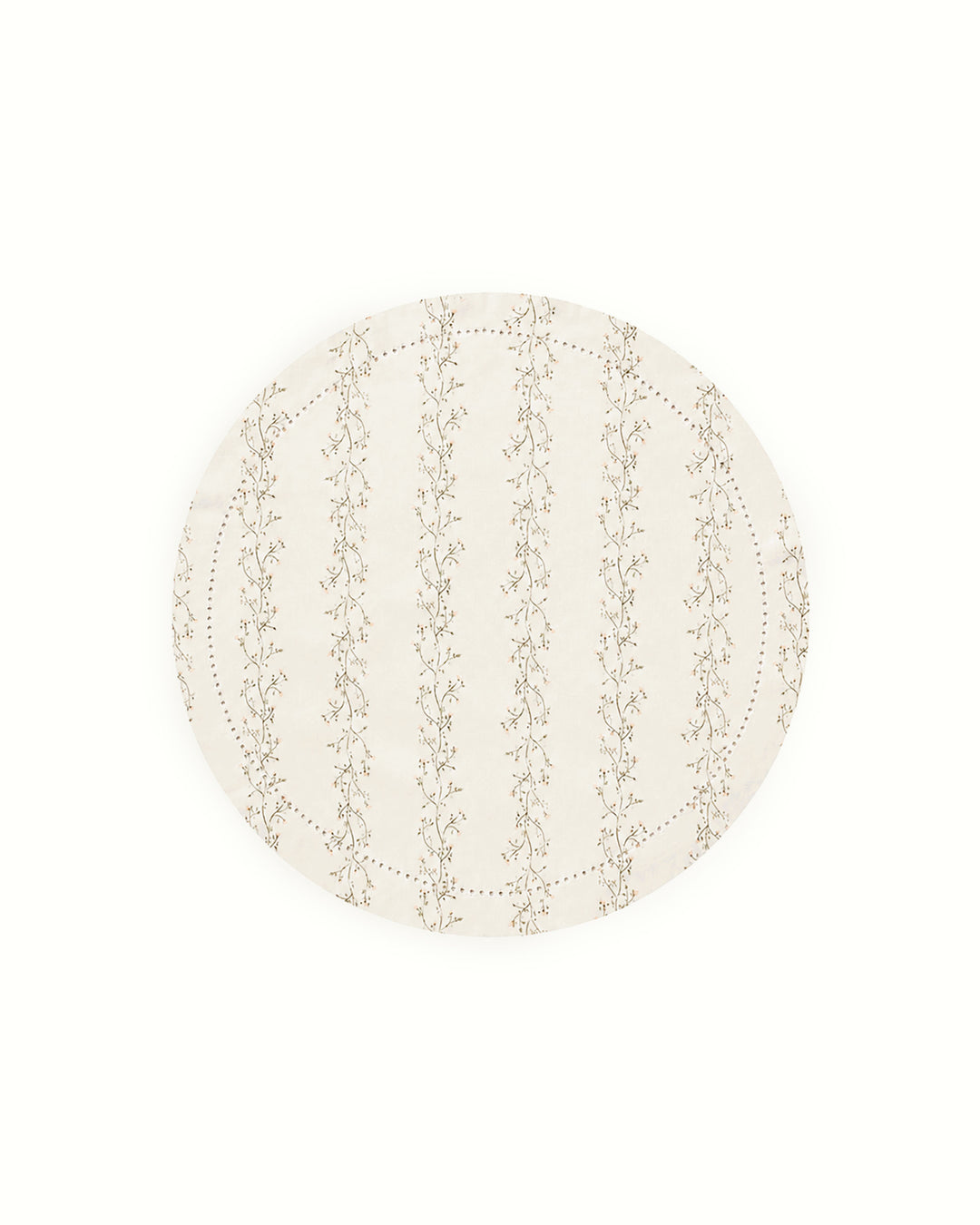 Decorative cotton table placemats featuring a timeless floral pattern, designed to add color, texture, and protection to kitchen and dining tables.