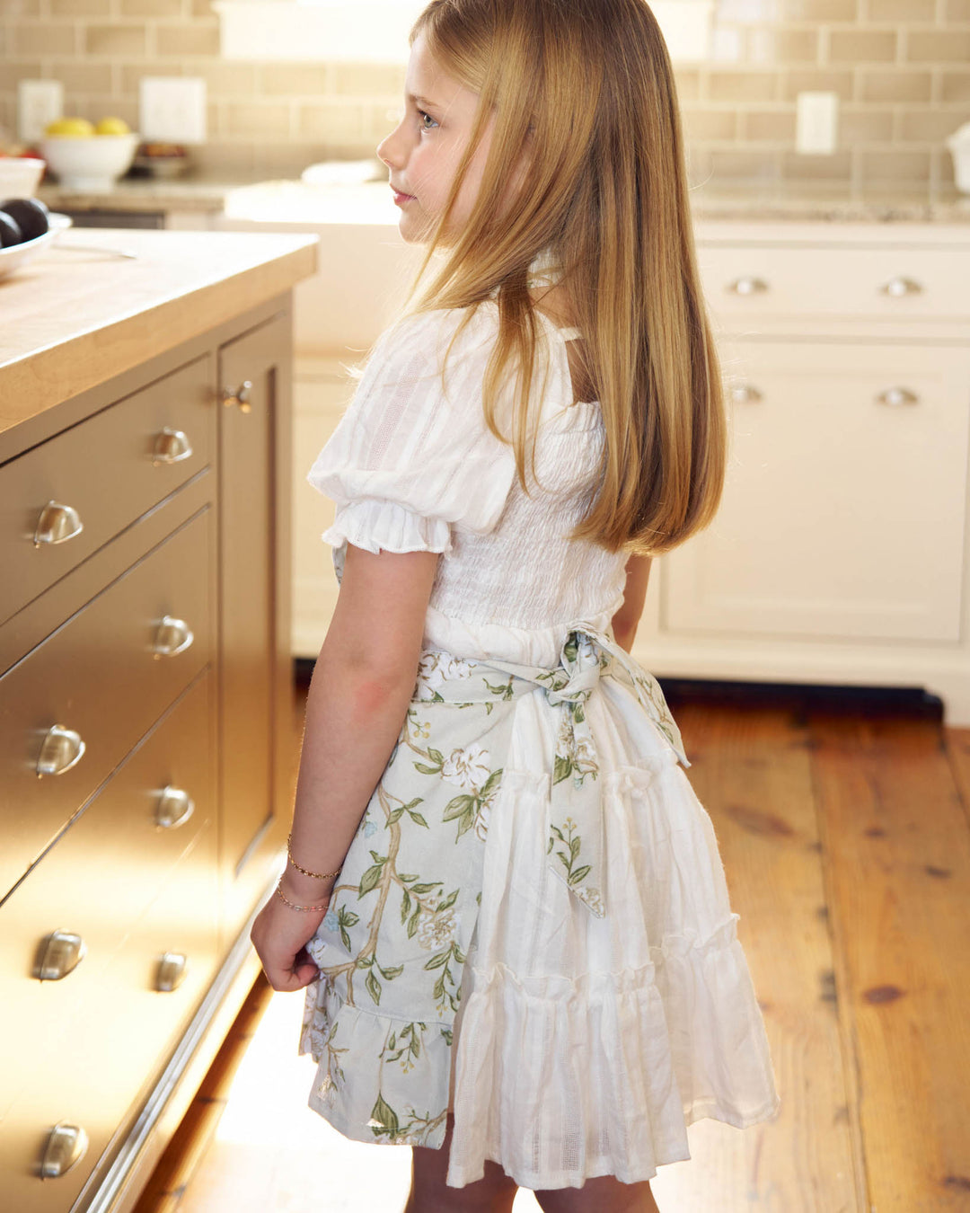 Girls cotton apron designed for baking and cooking, a thoughtful Mother’s Day add-on gift.
