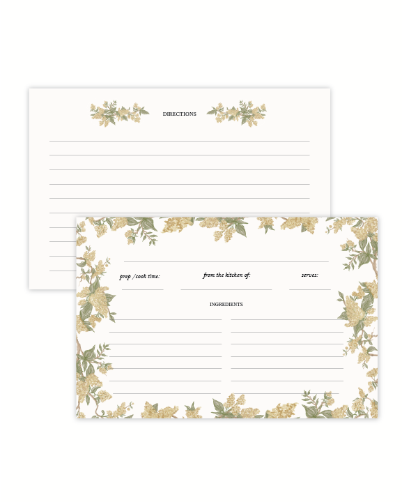 Hyacinth Marigold Recipe Card Set