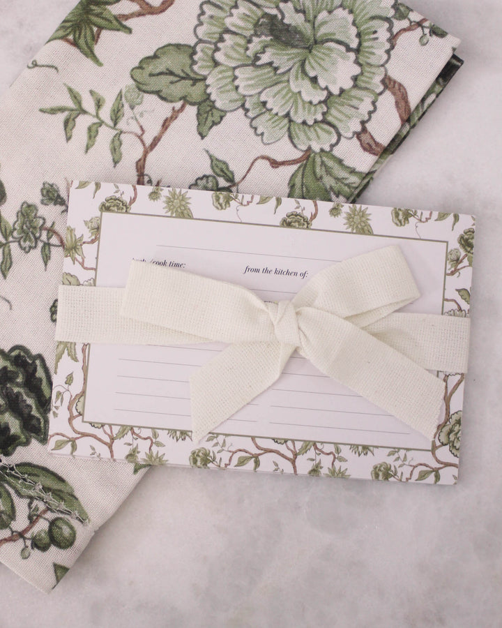 Floral recipe card set of 12, 4x6 cards perfect for bridal shower gifts and sharing family recipes.