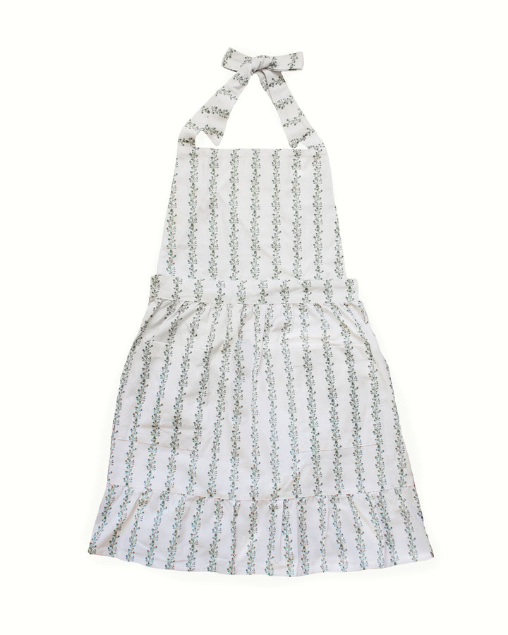 Begonia Stripe Fern Floral Apron