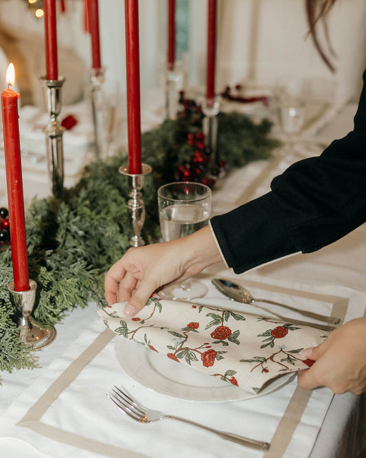 Winter Bloom Napkins, Set of Four