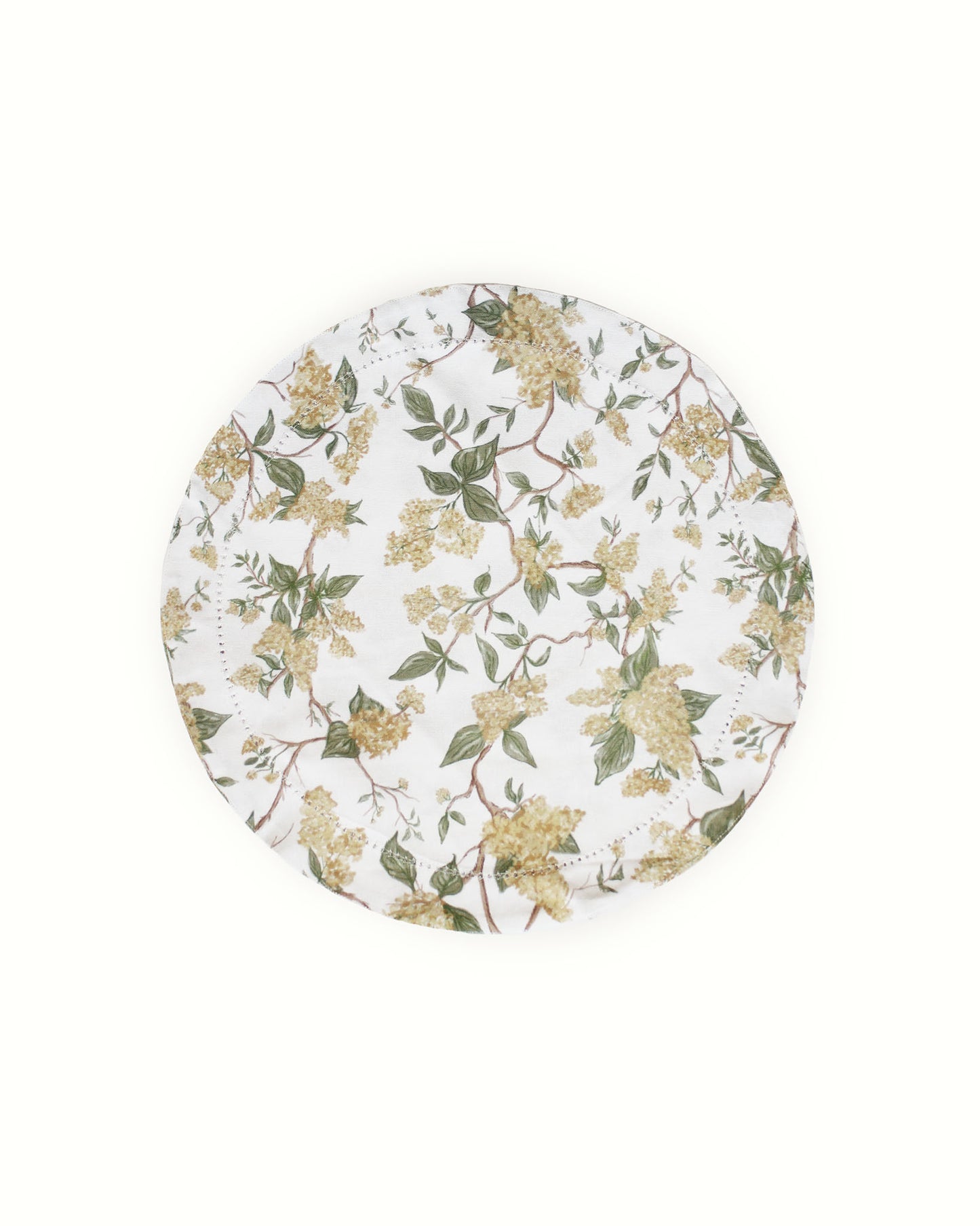 Hyacinth Marigold Floral Round Placemats, Set of Four
