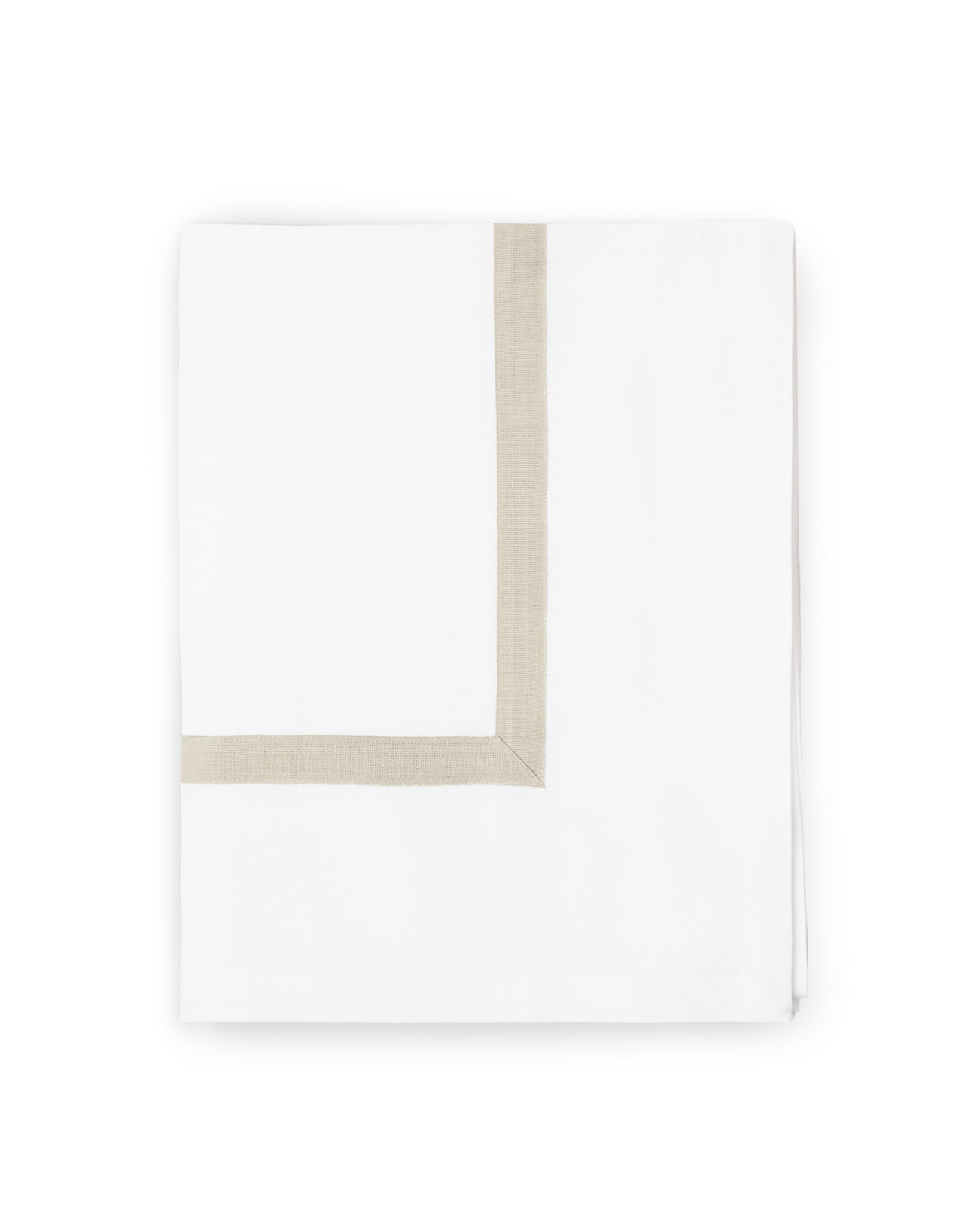 Luxury cotton and linen tablecloth with timeless border detail