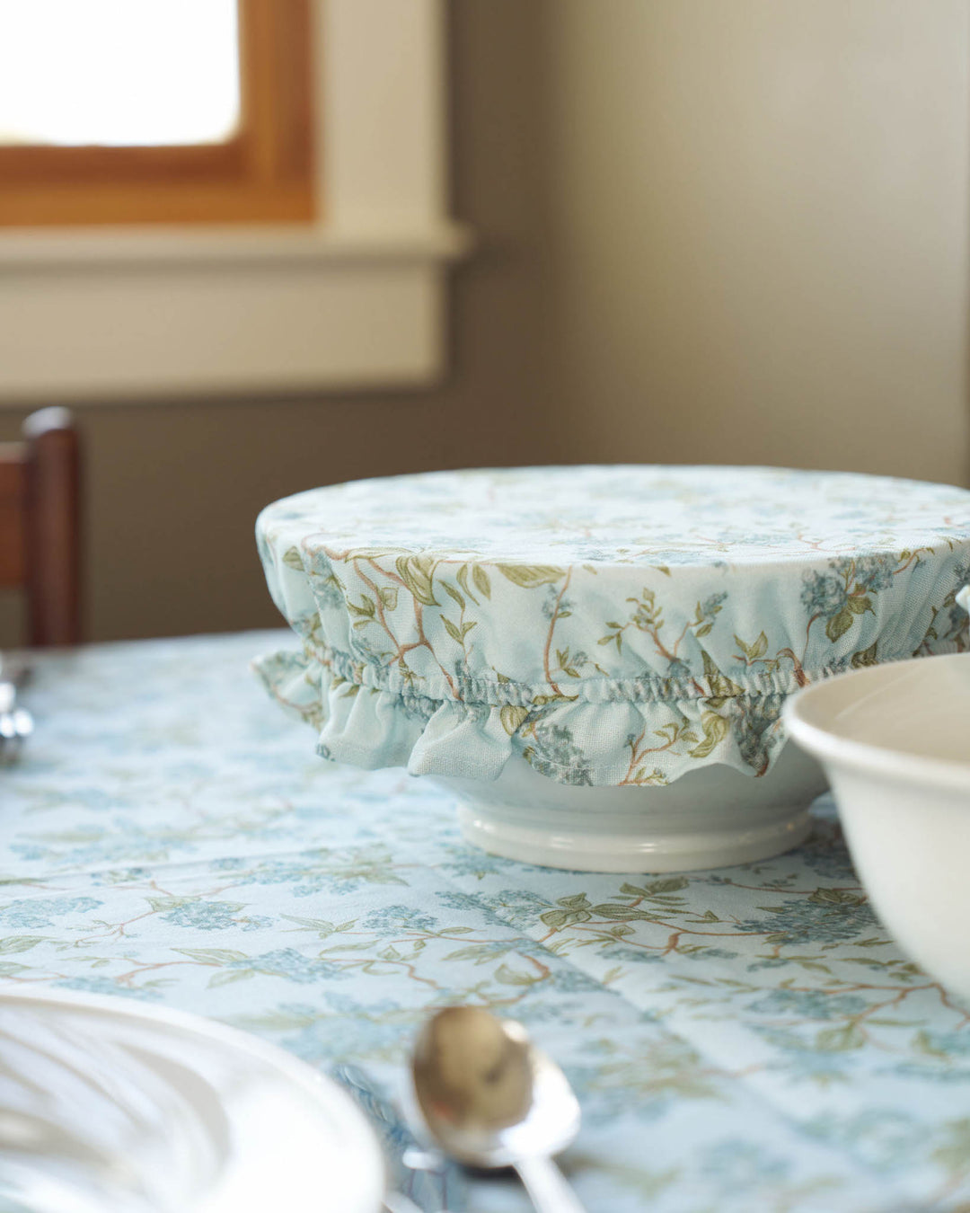 Hyacinth Blue Cotton Bowl Covers, Set of Three