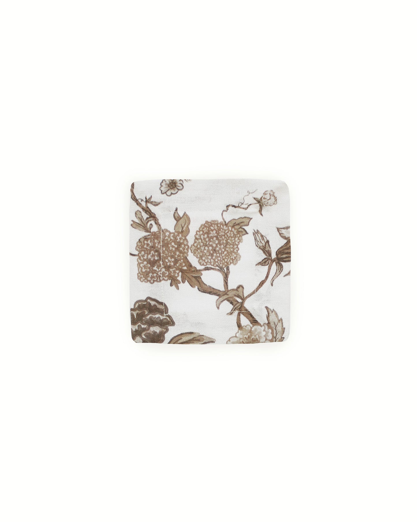 Reusable floral napkins that double as drink coasters