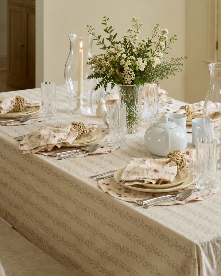 Antique Floral round placemats for layered table settings, cloth chargers, Thanksgiving dinner, Easter brunch, and wedding decor.