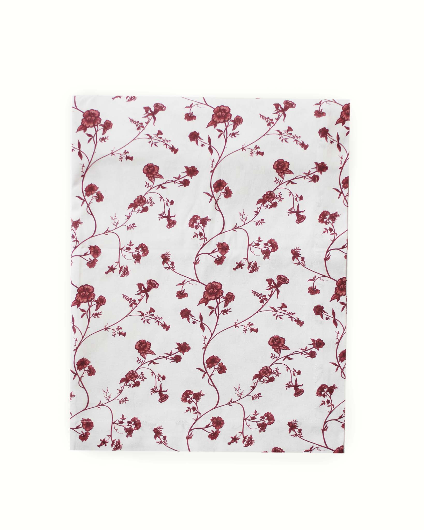 Hand-drawn floral tablecloth  for holiday entertaining made in organic cotton, available in rectangle, round and square 