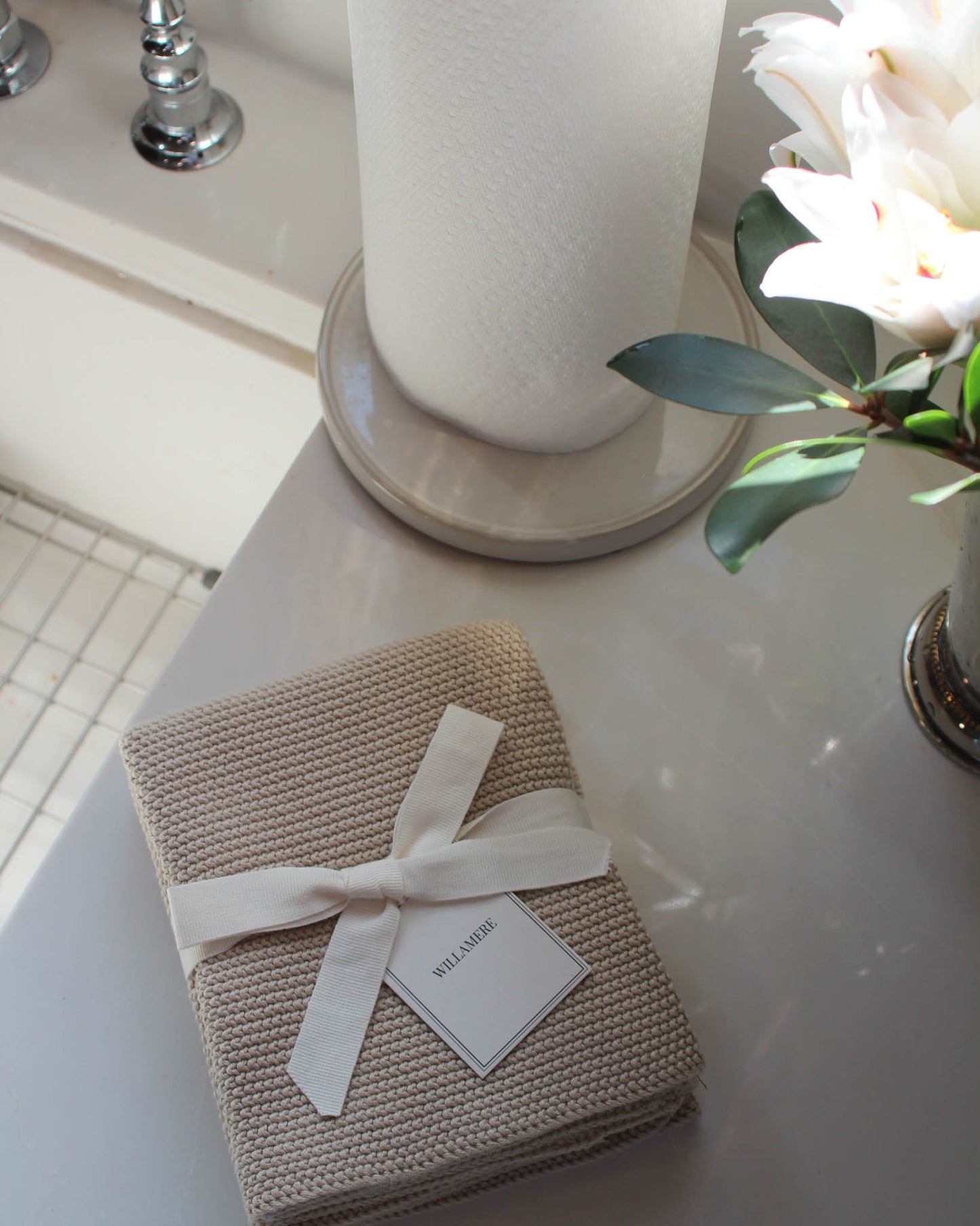 Sustainable, luxurious, knitted organic cotton towels for your home and kitchen, multipurpose and versatile towels that are kind on planet and meant to last. Perfect gift for mom, housewarming gift, Bachelorette gift, gift for her, spa gift